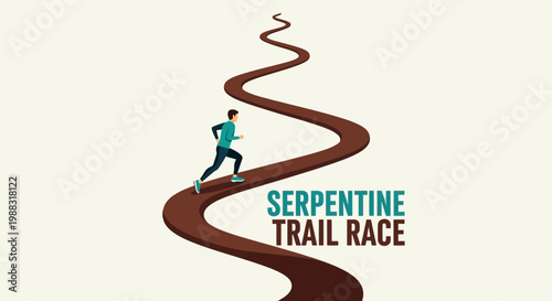 Runner Embarks on Serpentine Trail: A Visual Journey of Endurance and Competition