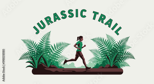 Runner Embarks On The Jurassic Trail, Navigating Greenery and Embracing The Outdoors