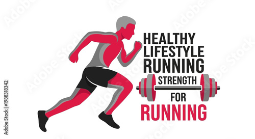 Runner Emblem Illustrating Healthy Lifestyle, Wellness, Exercise, and Marathon Excellence