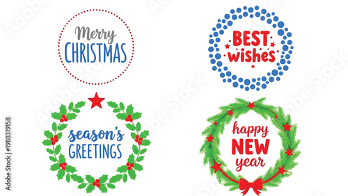 Badges indicating new and noteworthy items in a digital or printed format Vector