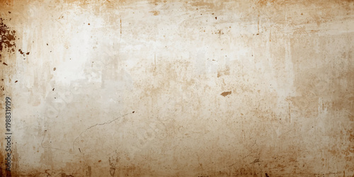 A worn vintage backdrop featuring an aged brown grunge wood texture with a stained antique paper pattern for an ancient parchment design