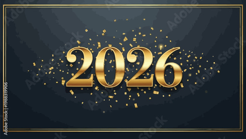 Celebrating the upcoming year of 2026 with festive sparkles and shimmering lights Vector