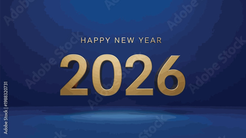 The futuristic countdown to the year 2026 with a cosmic theme. Vector