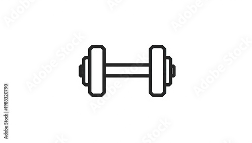 Dumbbell Icon (Minimal Line Style)