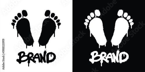 Baby Footprint Urban graffiti style logo