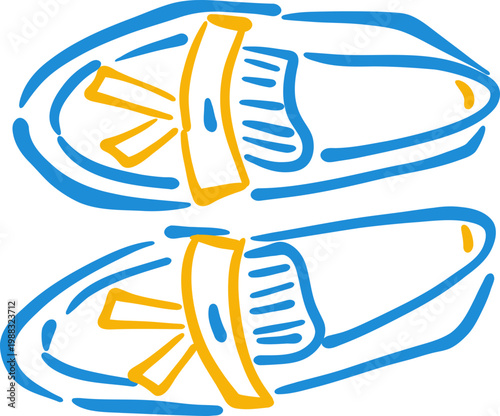 Hand Drawn Bow Loafers Shoes, Cute Fashion Doodle Line Icon