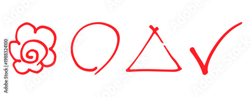 手書きの花丸アイコン