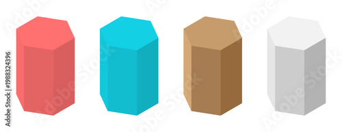 ボードゲーム用コマのアイソメトリックイラスト