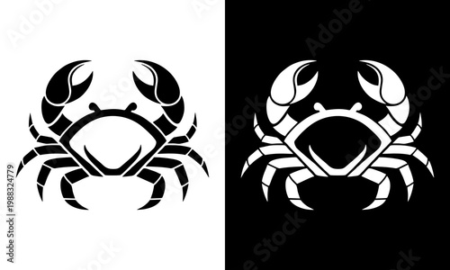 Crab Icon Set A Symbol of the Ocean and Coastal Life, Perfect for Nautical and Seafood Designs