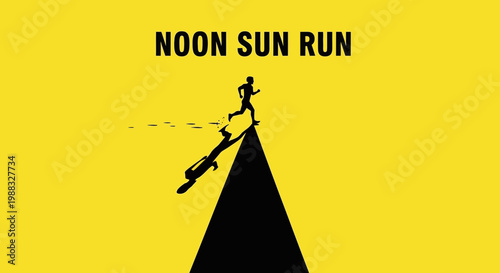 Runner's Silhouette And Shadow: A Vivid Depiction Of Athleticism And Triumph Against The Odds