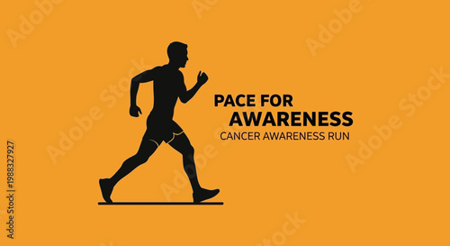 Running For Awareness: A Silhouette Captures The Essence Of Cancer Awareness Movement
