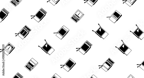 Diagonal box matches seamless pattern retro vector background modern web texture design