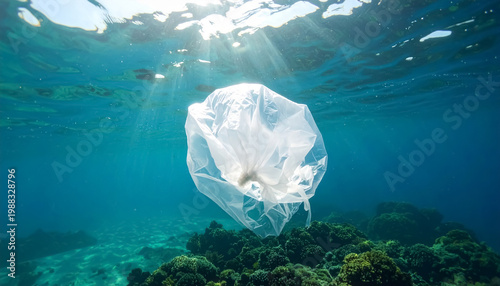 plastic bag in the water