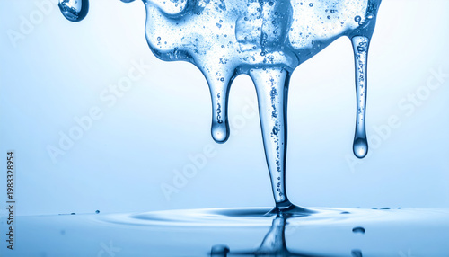 water drops on blue background