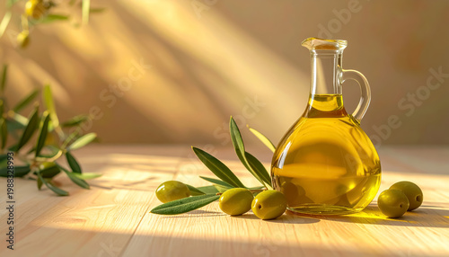 bottle of olive oil with olives