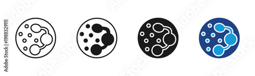 White Cell icon set multiple style collection