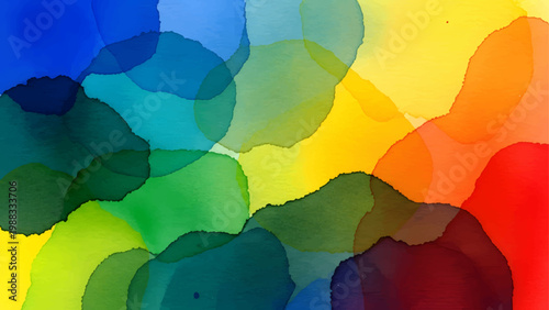 Colorful abstract watercolor background with water drops rainbow texture pattern and bright artistic design