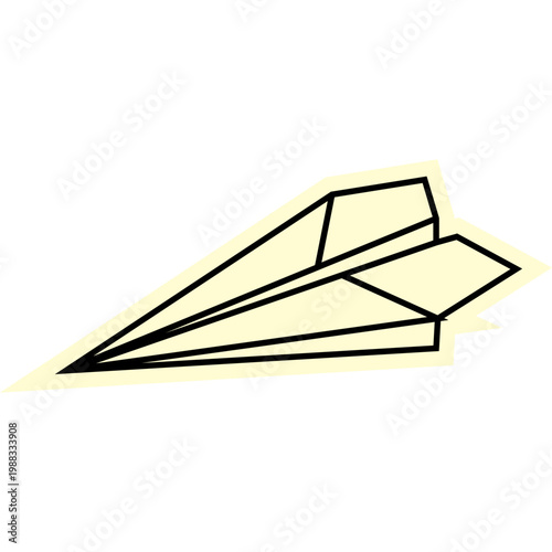 Simple Paper Airplane Icon Illustration