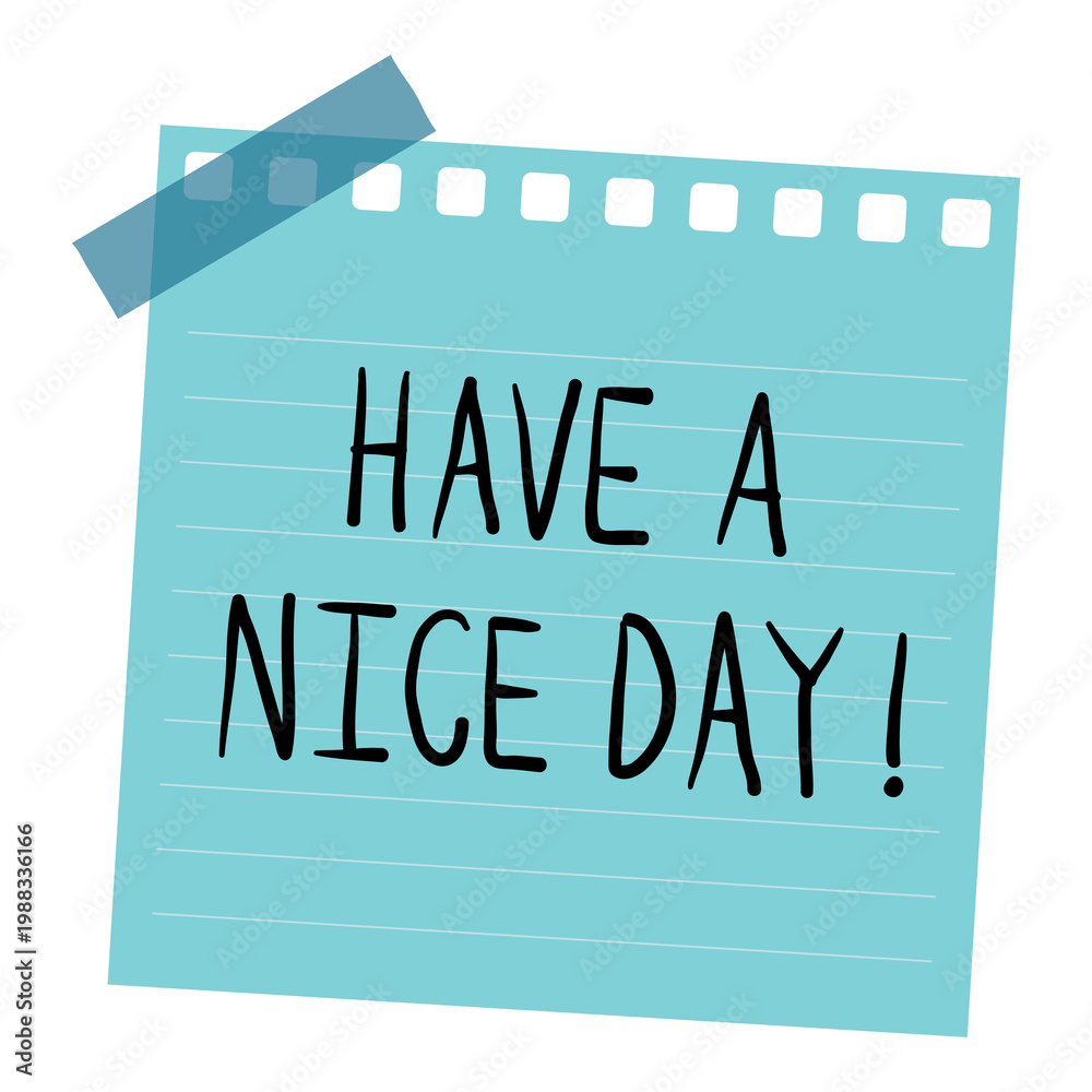 Naklejka premium Png Have a nice day note illustration element, transparent background