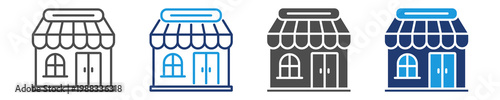 market icon set multiple style