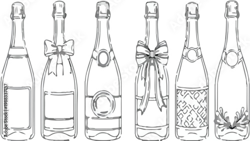 hand drawn illustration of bottle