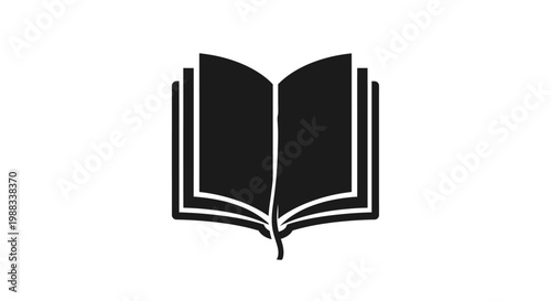 Abstract illustration of an open book, symbolizing knowledge, and educational resources