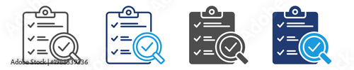 lean audit icon set multiple style