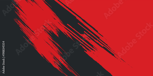 Background, contrast red and black color abstract template for business design. Technology style. You can use it for advertising, sports posters, templates, business presentations. Vector illustration