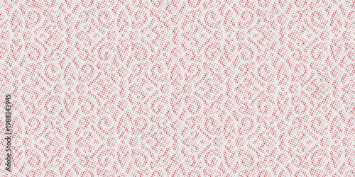 Retro Red and White Halftone Pattern Background with Classic Dot Texture. Vector Illustration