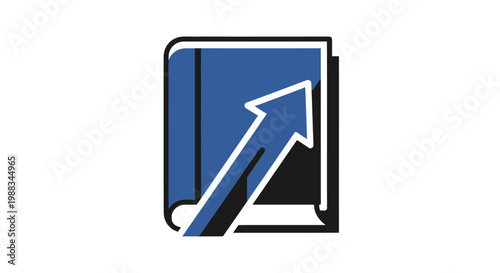 Conceptual illustration depicting knowledge, growth, and the upward trajectory of learning