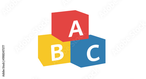 Colorful Alphabet Blocks, Educational Toys for Early Learning, Simple Design
