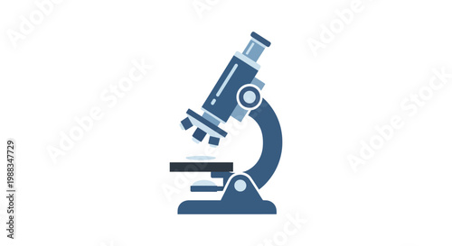Illustration of a microscope, perfect for science, research, and laboratory themes