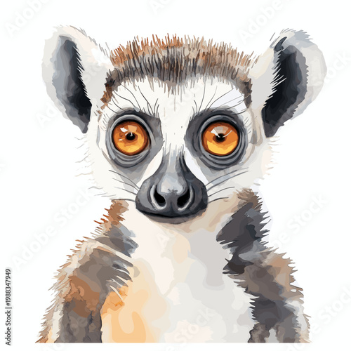 Nosy Be. Nosy Be hand drawn watercolor illustration on white background