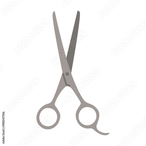 Flat icon of vector scissors for hairstylist, professional tool for haircut. Instrument for hair master