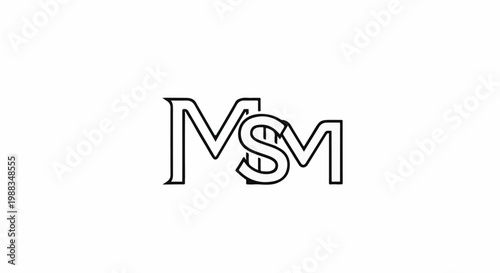 Stylized letters M, S, M create a unique symbolic graphic outline