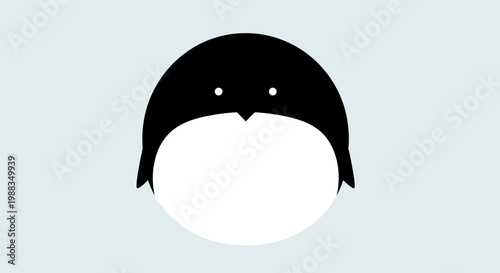 Minimalist Penguin Illustration Depicting Simplicity and Graphic Design for Visual Appeal