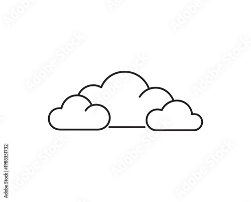 Minimalist Cloud Outline Drawing for Calm Nature-Inspired Art and Creative Design