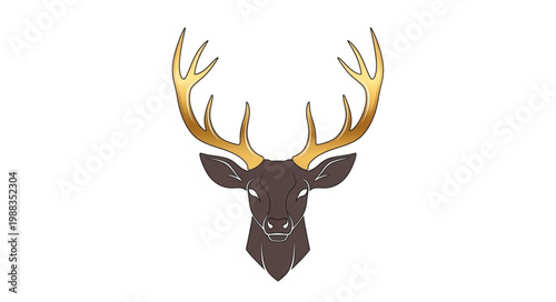 Majestic Stag Head with Antlers.