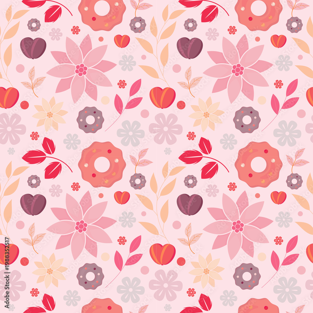 Fototapeta premium Abstract Seamless floral wallpaper and background pattern design 