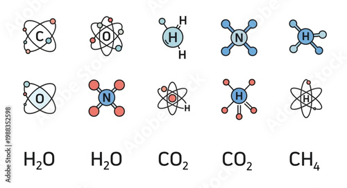 Various Chemical Molecular Structures and Formulas.