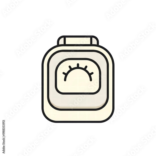 Small oven or toaster icon flat design illustration