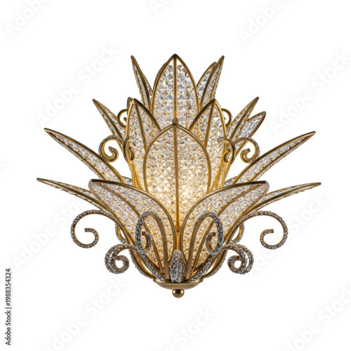 Elegant crystal wall sconce luxury lighting fixture