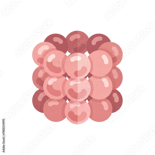 Abstract pink sphere geometric structure scientific illustration