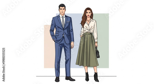 Man and woman in formal wear.