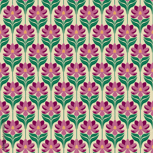 Abstract Seamless floral wallpaper and background pattern design 