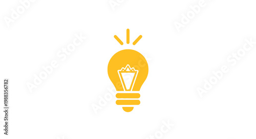 Illustration depicting an illuminated lightbulb, symbolizing innovation and ideas generation