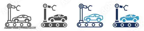 transportation equipment multi purpose icon set