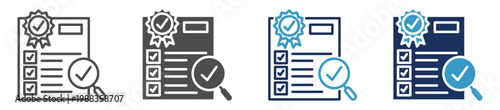 quality control multi purpose icon set