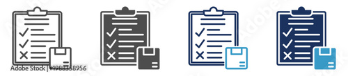 inspection checklist multi purpose icon set