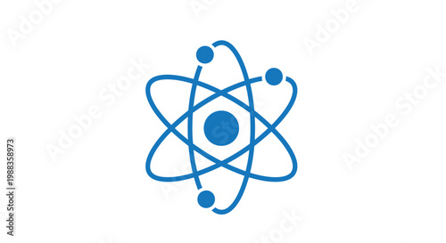 A visually simplified representation of the atomic structure against a stark white backdrop